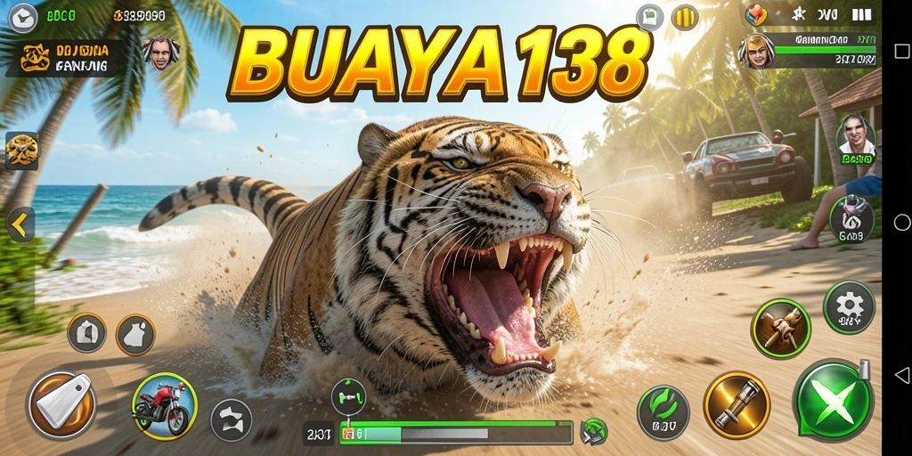 Screenshot BUAYA138 menampilkan balapan mendebarkan di lintasan yang menantang.