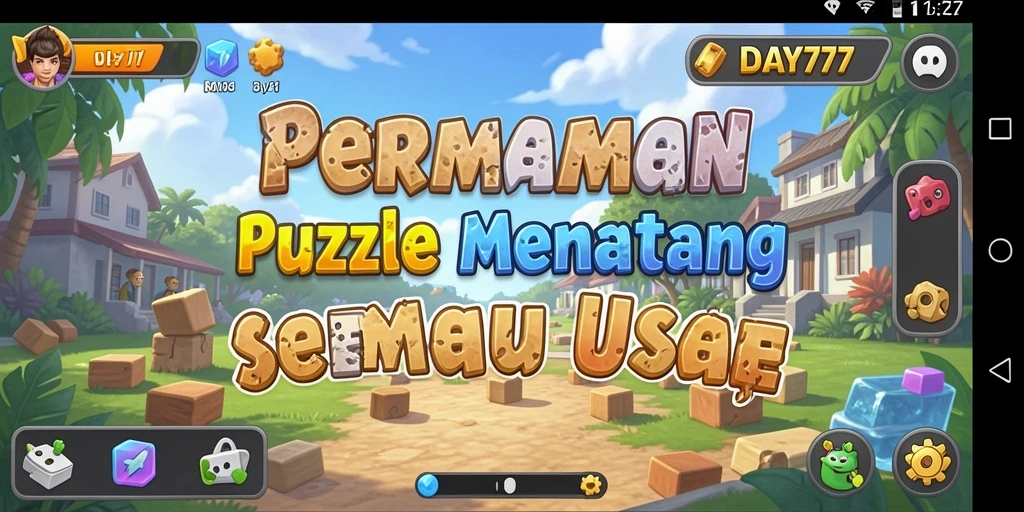 Tampilan gameplay Puzzle yang seru dan menantang dari DAY777.