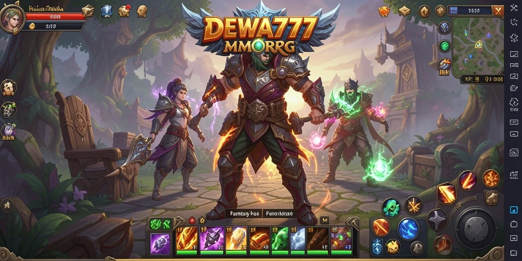 Tampilan gameplay DEWA777 yang menakjubkan di dunia MMORPG.