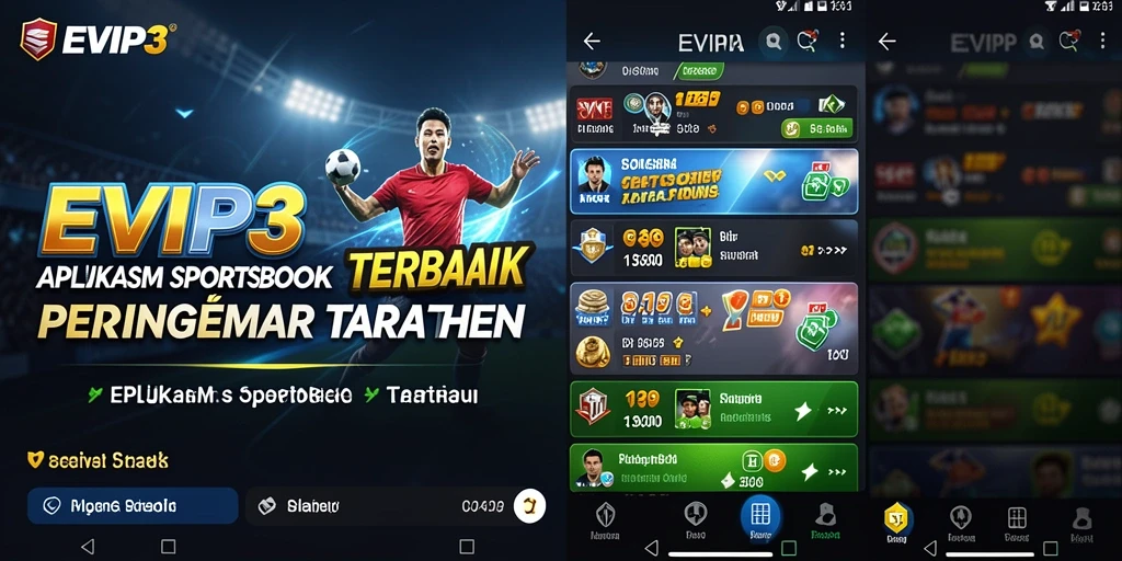 Tampilan menarik dari gameplay Sportsbook EVIP3 yang interaktif.