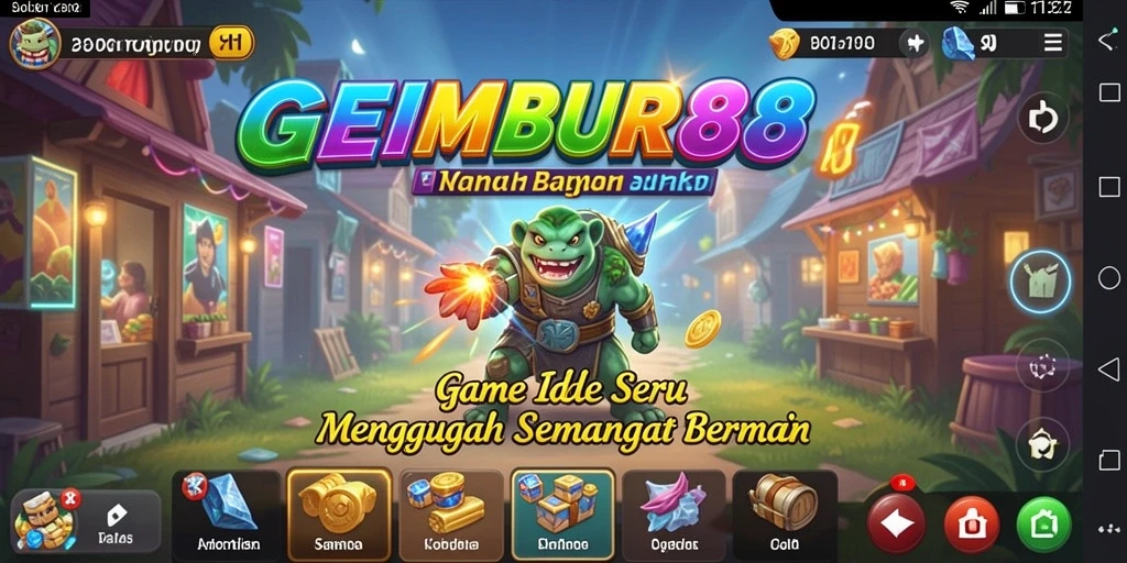 Tampilan gameplay <strong>GEMBUR88</strong> yang penuh warna dan animasi menarik.