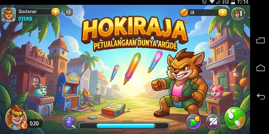 Tampilan seru gameplay HOKIRAJA yang penuh tantangan.