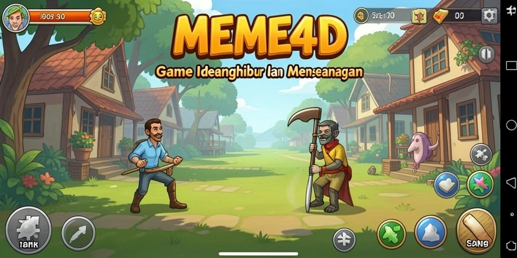 Screenshot utama MEME4D menampilkan gameplay Idle yang menyenangkan.