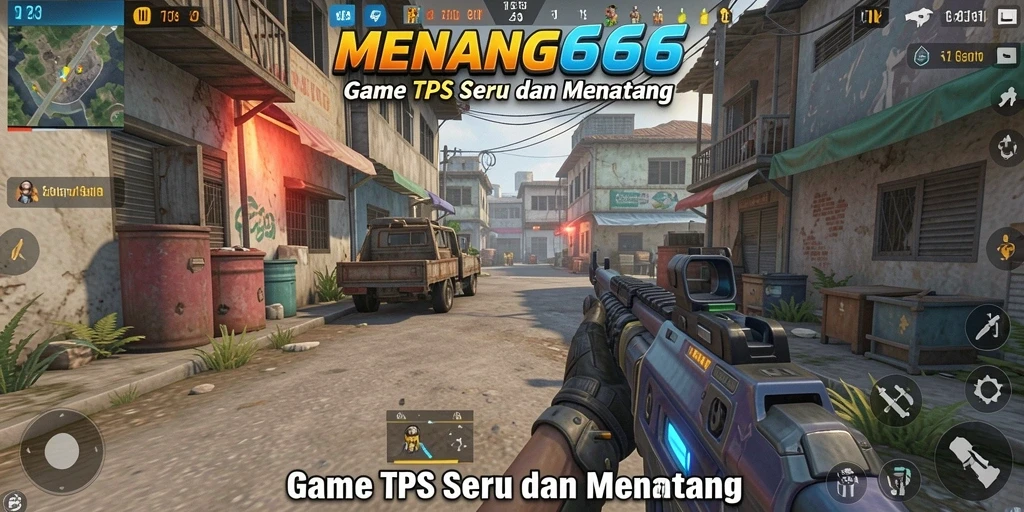 Tampilan gameplay MENANG666 dengan aksi tembak-menembak seru.
