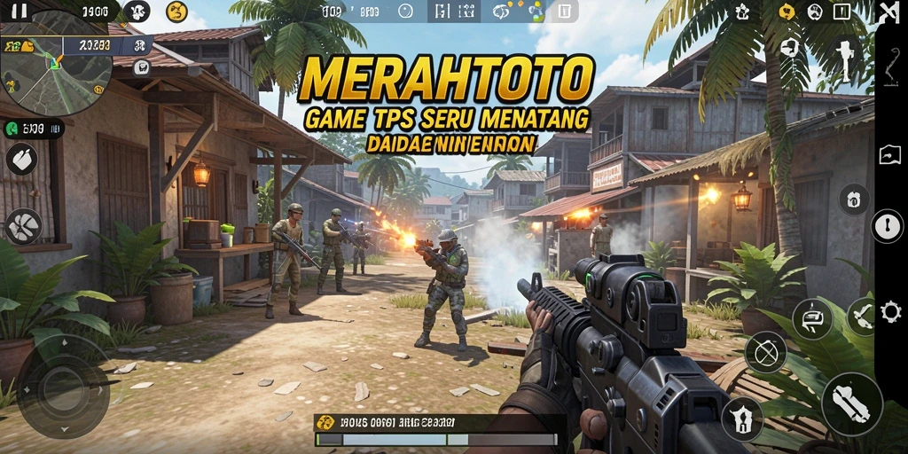 Tampilan aksi mendebarkan dalam gameplay MERAHTOTO.
