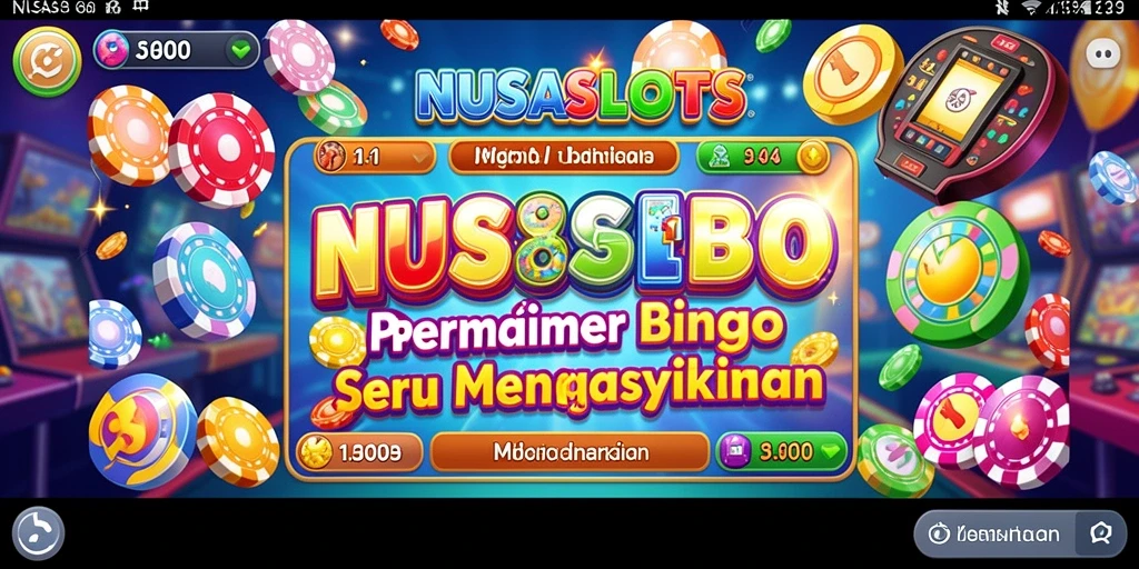 Tampilan gameplay seru NUSASLOTS yang menggambarkan suasana Bingo.