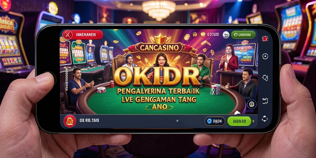 Gameplay mendebarkan di aplikasi Live Casino OKIDR.