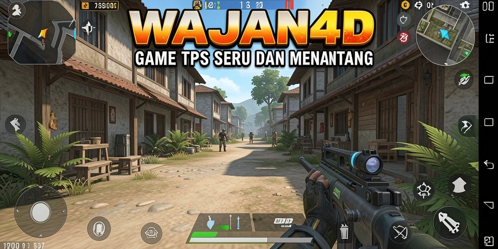 Tampilan menarik dari gameplay seru WAJAN4D dalam mode TPS.