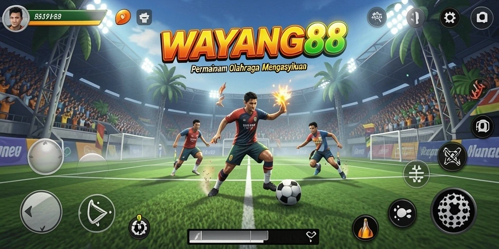 Tampilan gameplay menarik dari WAYANG88 yang menghadirkan suasana olahraga.