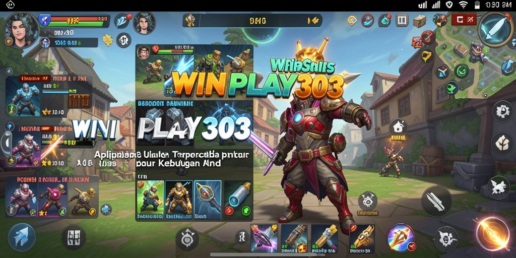 Tampilan antarmuka aplikasi WINPLAY303 yang modern dan fungsional.