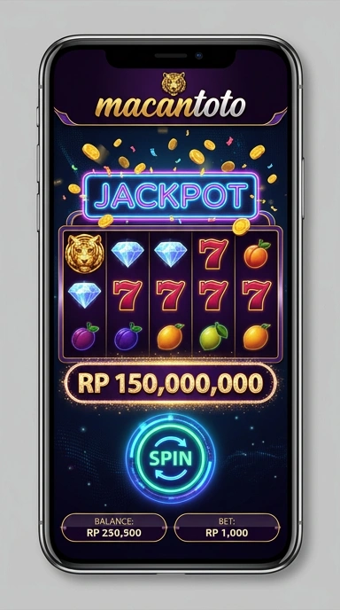 Tampilan antarmuka intuitif dari aplikasi macantoto.